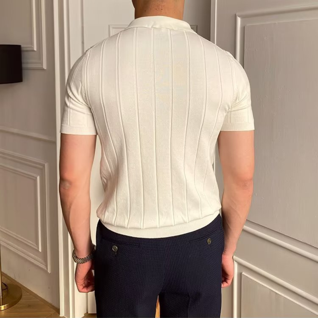 Johannes -  Ribbed Cotton Polo