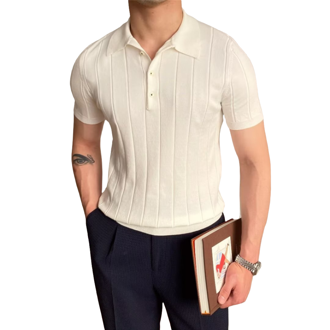 Johannes -  Ribbed Cotton Polo