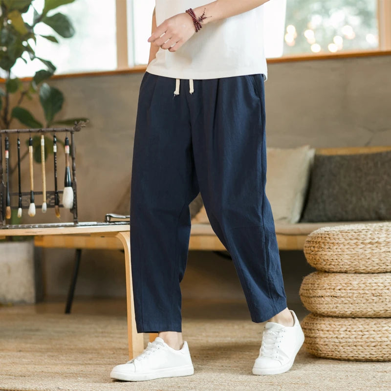 Vincent - Loose Fit Linen Pantalon