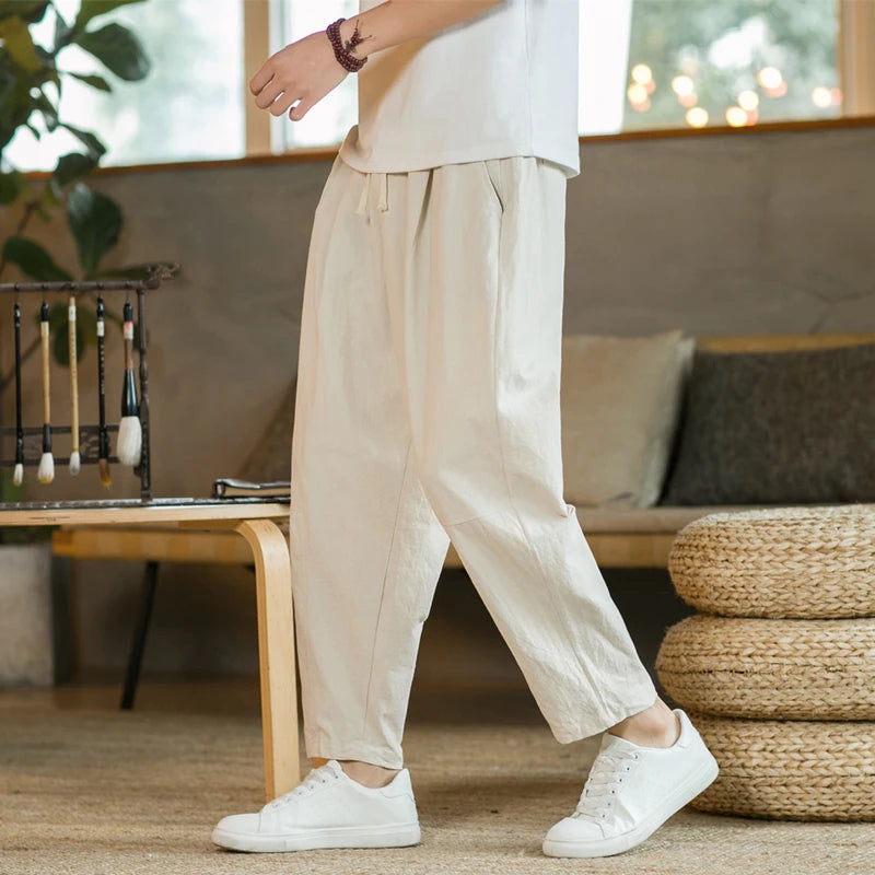 Vincent - Loose Fit Linen Pantalon