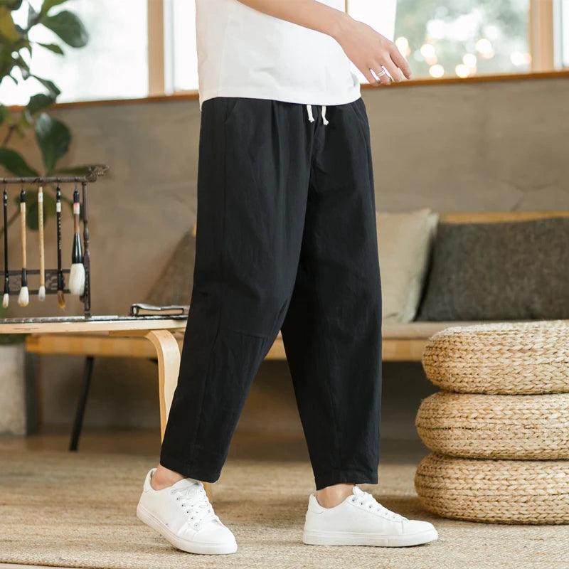 Vincent - Loose Fit Linen Pantalon